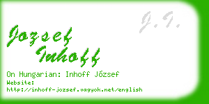 jozsef inhoff business card