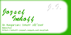 jozsef inhoff business card